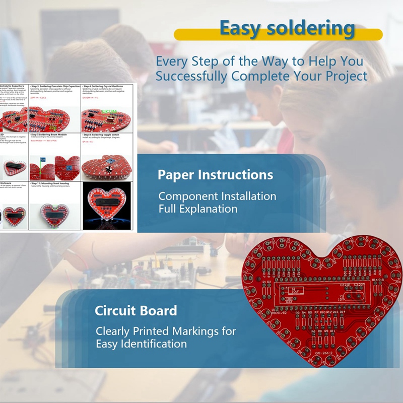 ●Soldering Practice Kit, Heart - Diy Electronics Project Kit ulasan dan harga