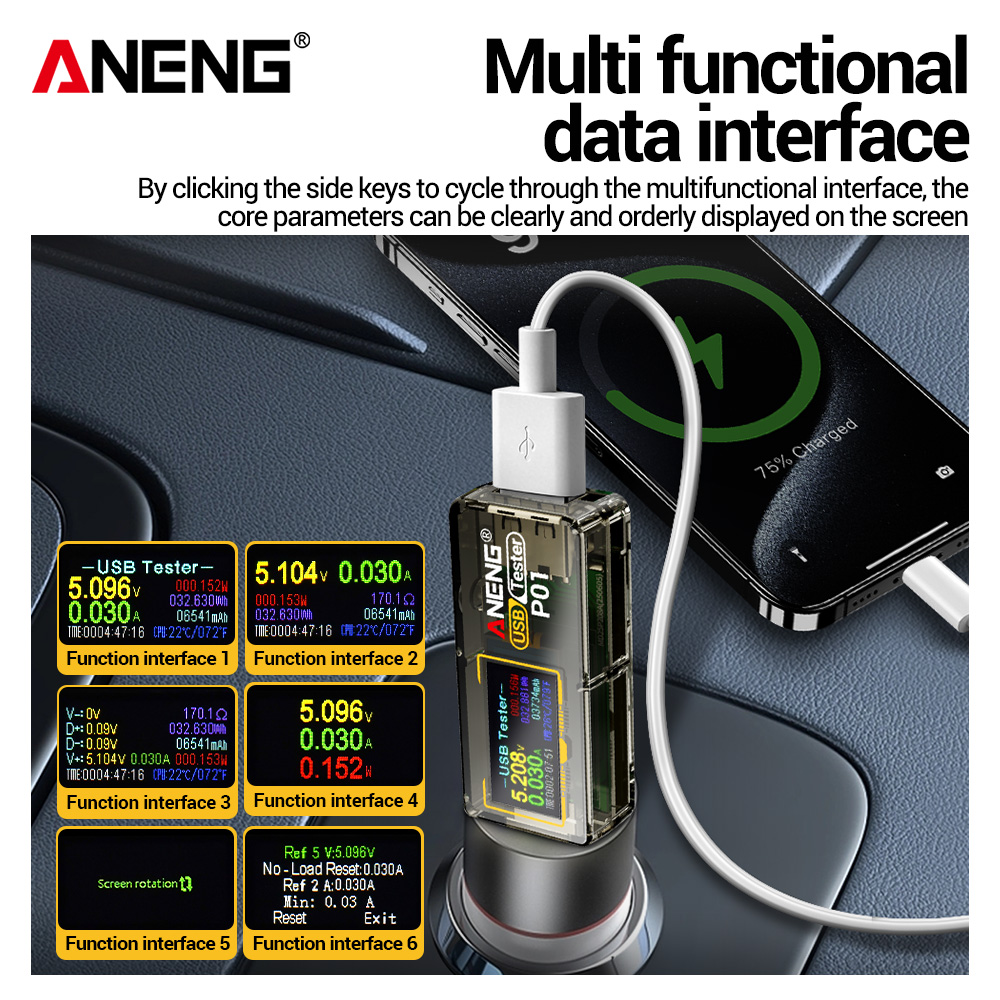 ANENG P01 USB Tester Voltmeter - Logic Analyzer Usb ulasan dan harga